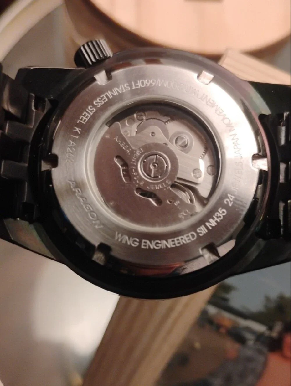 Aragon Men's Black Dive Watch with Blue Dial